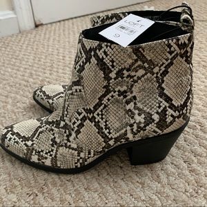 NWT Loft snakeskin booties